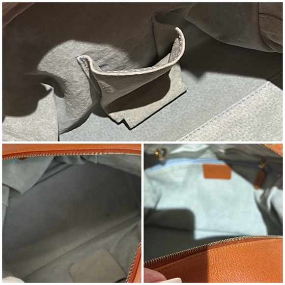 Authentic BVLGARI Turn Lock Leather Boston Bag in Cognac w/Gold-Tone Hardware - Picture 13 of 16